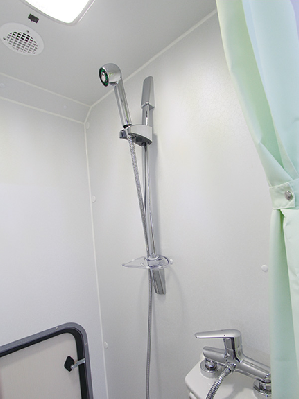フリールームに設罹可能なシャワー設備。(R2B)※オプション